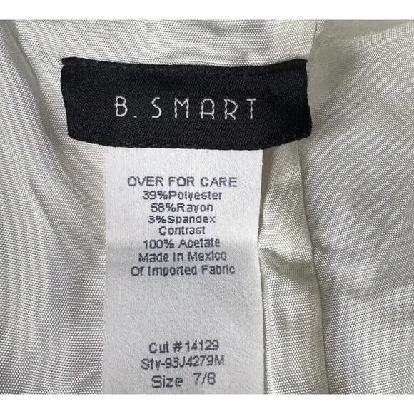 Y2K B Smart Black White Floral Print Halter Sundress V Neck Full Skirt Size 7/8 - Picture 7 of 9